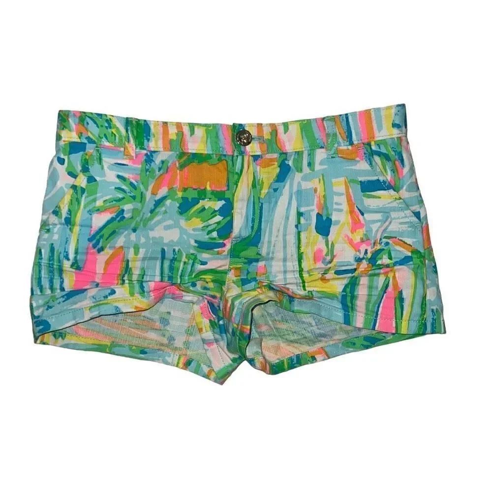 Lilly Pulitzer Girls Mini Callahan Shorts sz 12 Sea Salt Sun Preppy Vacation